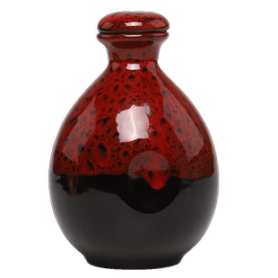 包邮1斤陶瓷土陶酒壶婚庆500ML结婚喜酒红色装酒容器空酒瓶酒坛子