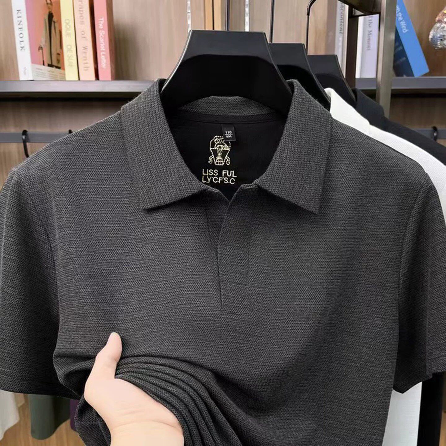 维乾旗舰店男装夏季新款时尚休闲短袖轻奢男士凉感透气弹力POLO衫