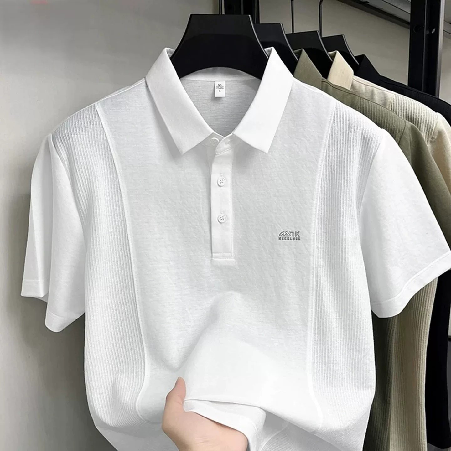 振炳男装专柜品质冰丝男士短袖POLO衫2026夏季新款时尚半袖上衣潮