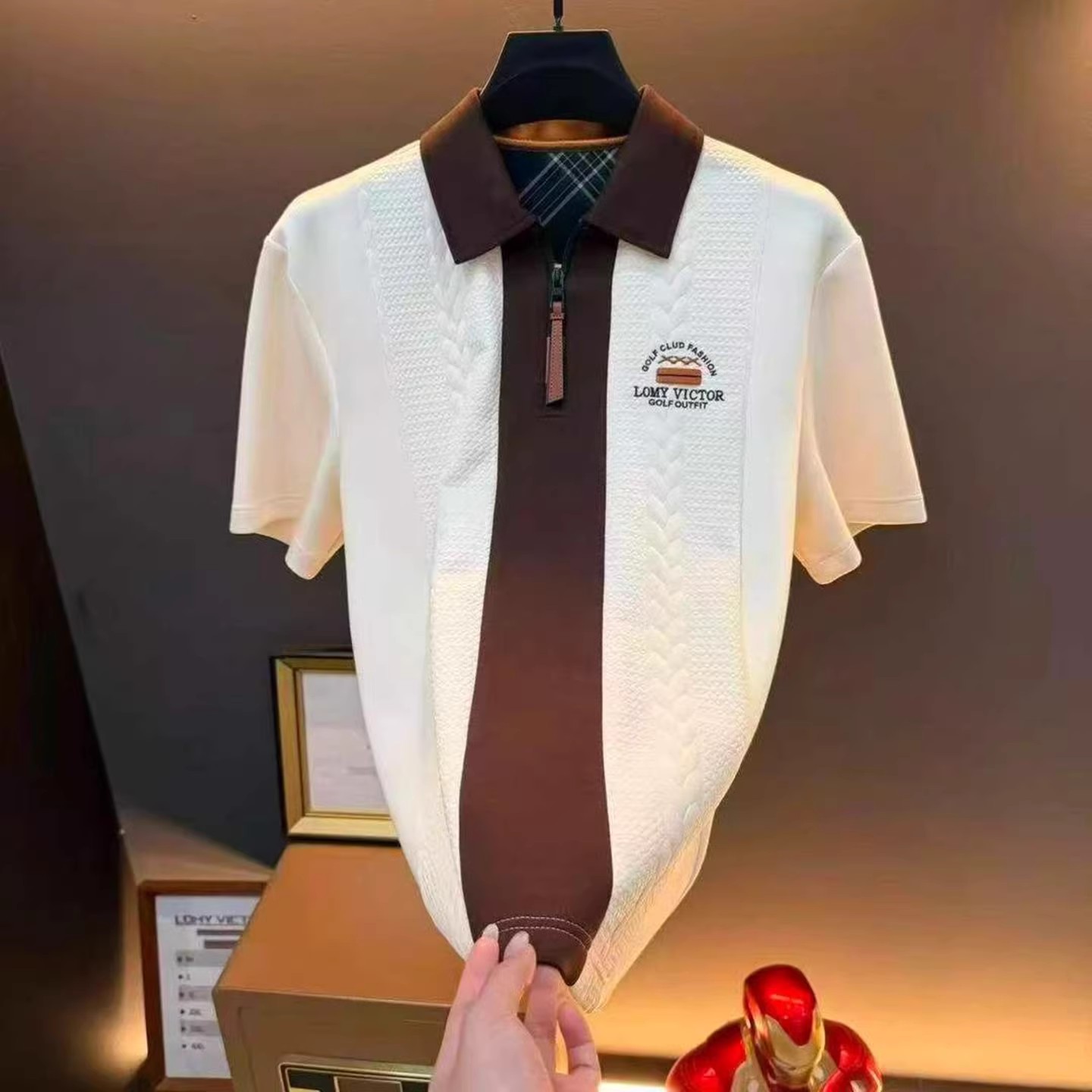 宏嫩男装品质轻奢2026春夏欧洲站新款男士短袖t恤高端休闲polo衫