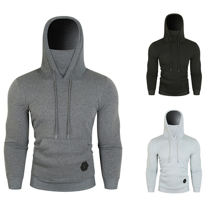 纯色连帽卫衣连帽