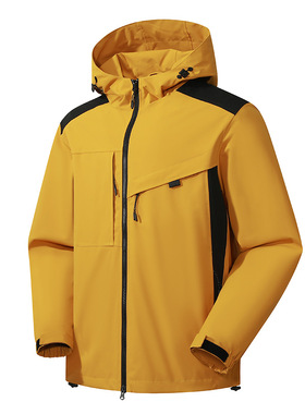 Waterproof hardshell climbing jacket防水户外冲锋衣登山服风衣