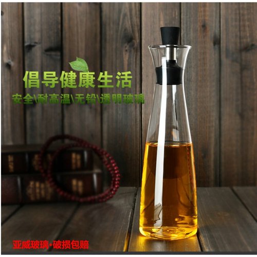 亚威高硼硅玻璃油壶 创意泡酒瓶麻油瓶 厨房用品油醋瓶500ML