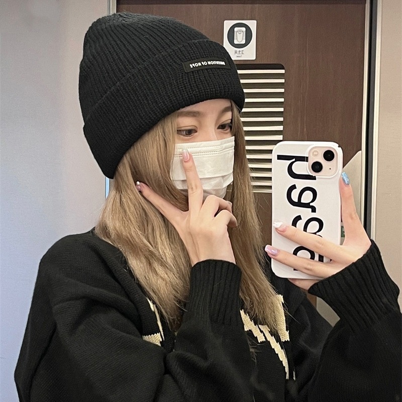 多巴胺帽子男女秋冬2025新款针织毛线帽冬天保暖护耳加绒包头冷帽