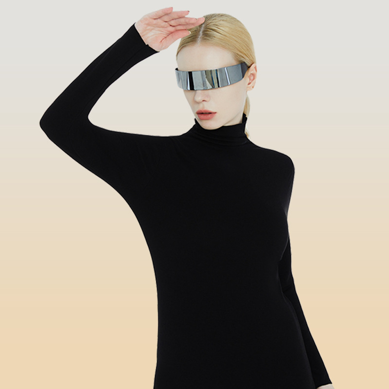 女士德绒高领衫打底衫加绒款面膜衣吸湿发热保暖内衣秋衣