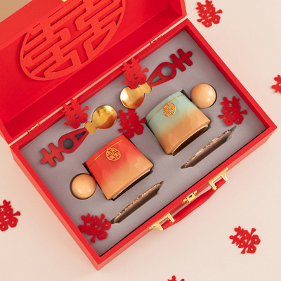 唐呈结婚送新人新娘闺蜜订新婚生日礼物情侣杯子一对高档实用套装