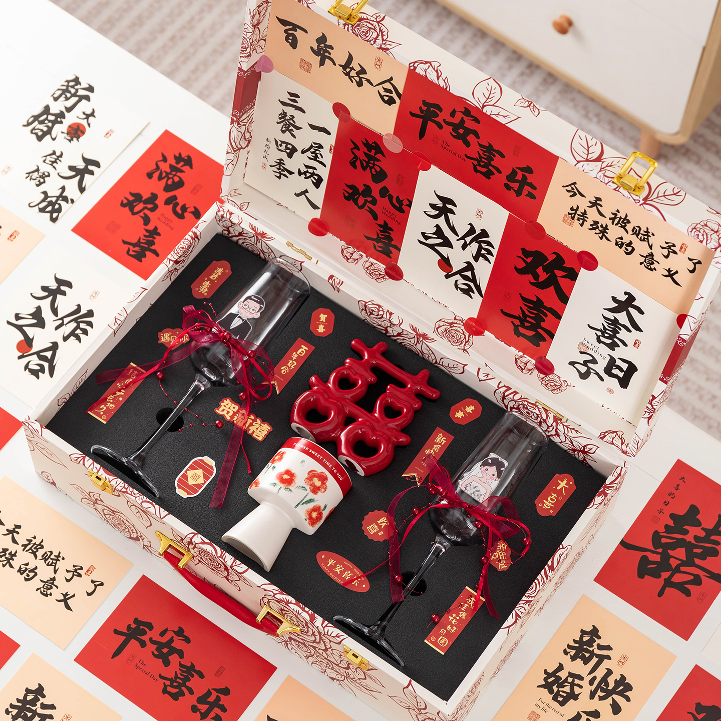唐呈新婚礼物送新娘红酒杯套装
