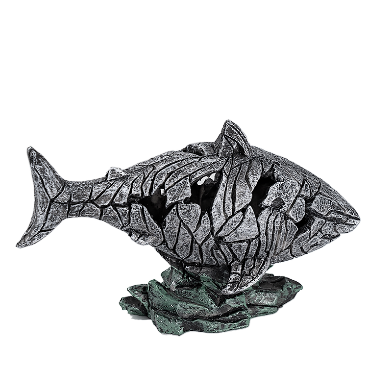 SHARK丨七夕节礼物情人节创意客厅卧室鲨鱼雕塑摆件动物桌摆
