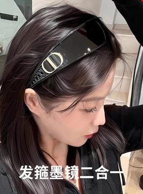 CD未来感Y2K发箍墨镜M1U护目镜高级感雪地太阳眼镜镜防晒防紫外线