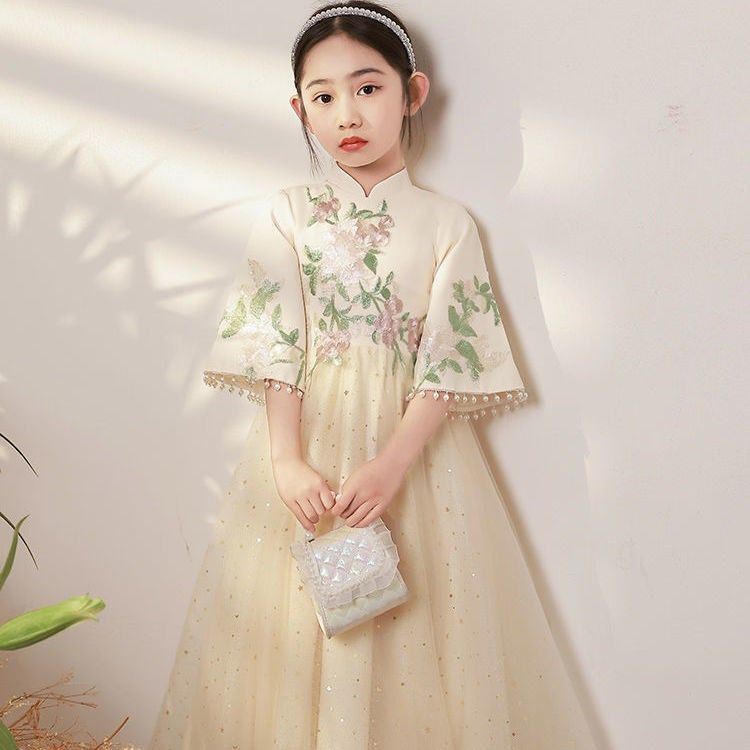 中国风女童高端礼服公主裙花童儿童主持人生日钢琴古筝演出礼服,童装/婴儿装/亲子装,儿童礼服,淘宝优惠券,粉丝福利购,淘宝优惠卷