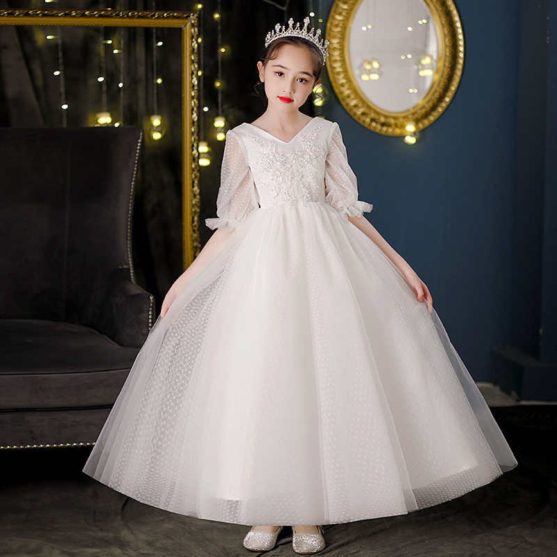 女童主持人礼服高端洋气花童婚礼生日公主裙钢琴演奏走秀演出礼服,童装/婴儿装/亲子装,儿童礼服,淘宝优惠券,粉丝福利购,淘宝优惠卷