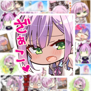 柚子社天使纷扰谷风天音二次元少女爆款游戏周边贴纸贴画