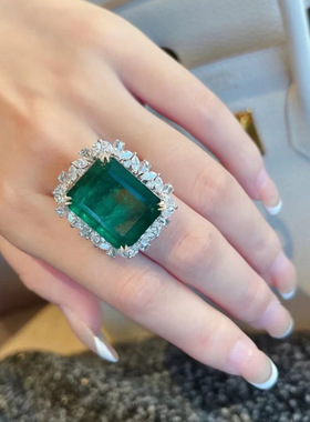 新品彩宝戒指高级小众设计轻奢女