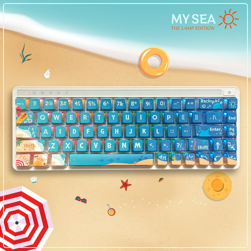 指尖文创同款PC材质三面透键帽