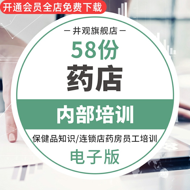 连锁药店大药房员工店长专业关联销售保健品分类陈列知识培训资料药店