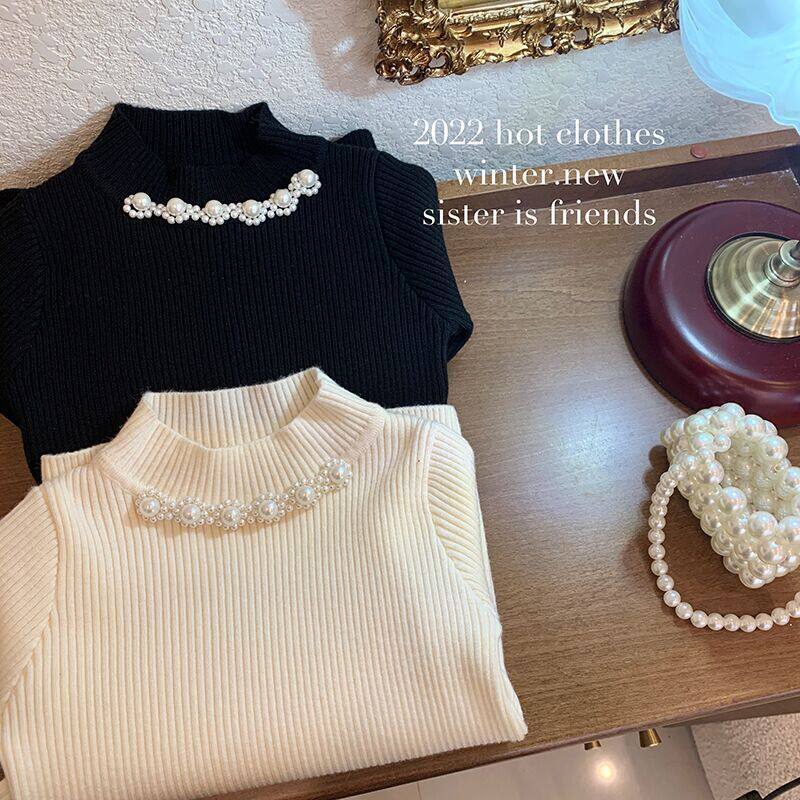 女童2025新款秋冬季打底衫高领毛衣女中大童儿童洋气针织内搭