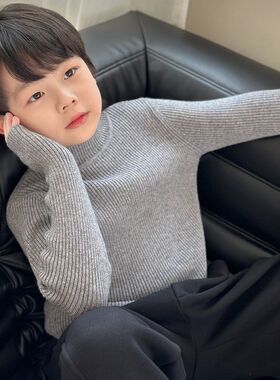 童装男女童毛衣半高领秋冬打底衫针织衫儿童2024新款冬装上衣