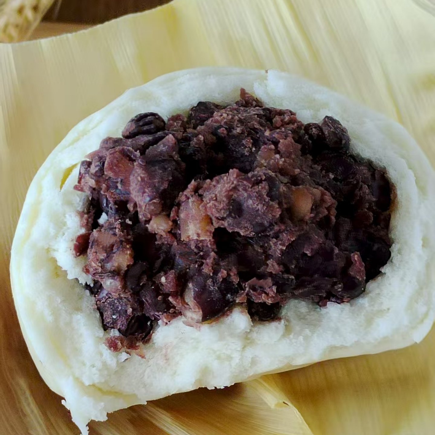 纯手工老面豆沙包红豆包子儿童营养早餐半成品红豆馒头馍馍糕点