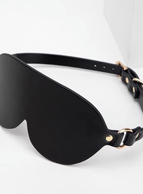 Poison 黑色柔软皮质眼罩视觉遮光道具角色扮演舒适护眼睡眠