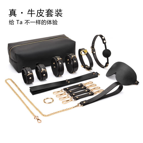 Poison 狗狗捆绑高端牛皮真皮项圈皮具束缚穿戴套装