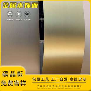 竹炭木金属板护墙板家居金属拉丝碳晶板高密度防潮室内木饰面