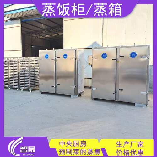 蒸汽蒸箱不锈钢蒸肉插盘式蒸房 双门双车米饭蒸煮设备 馒头蒸柜