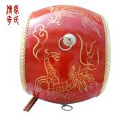 马氏传奇堂鼓 战鼓龙鼓描金龙鼓牛皮鼓18寸口面直径约59.5厘米