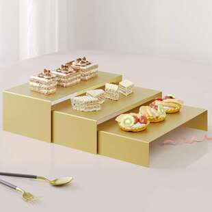 欧式 甜品台摆件展示架蛋糕托盘茶歇摆台下午茶点心架高脚架蛋糕架