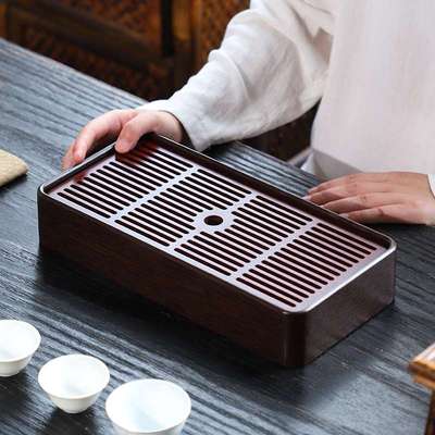 储水式电木茶盘德国家用小号干泡台迷你小型双层盛水蓄水茶台工厂