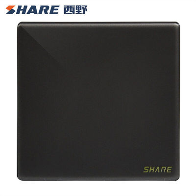 西野(SHARE）梦彩晶钻灰系列家用墙壁开关面板86型定制创意图案家