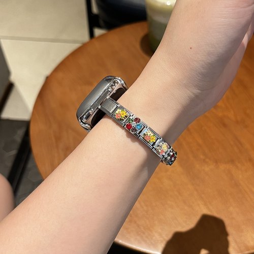 原创设计模板手链适用iwatch987苹果手表拼接意大利DIY表带高级感