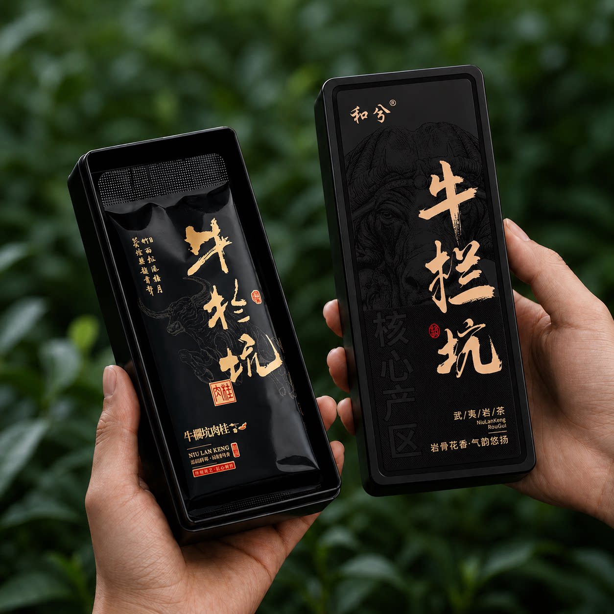 牛栏坑肉桂正岩武夷山岩茶大红袍茶叶乌龙茶两泡铁盒品鉴装