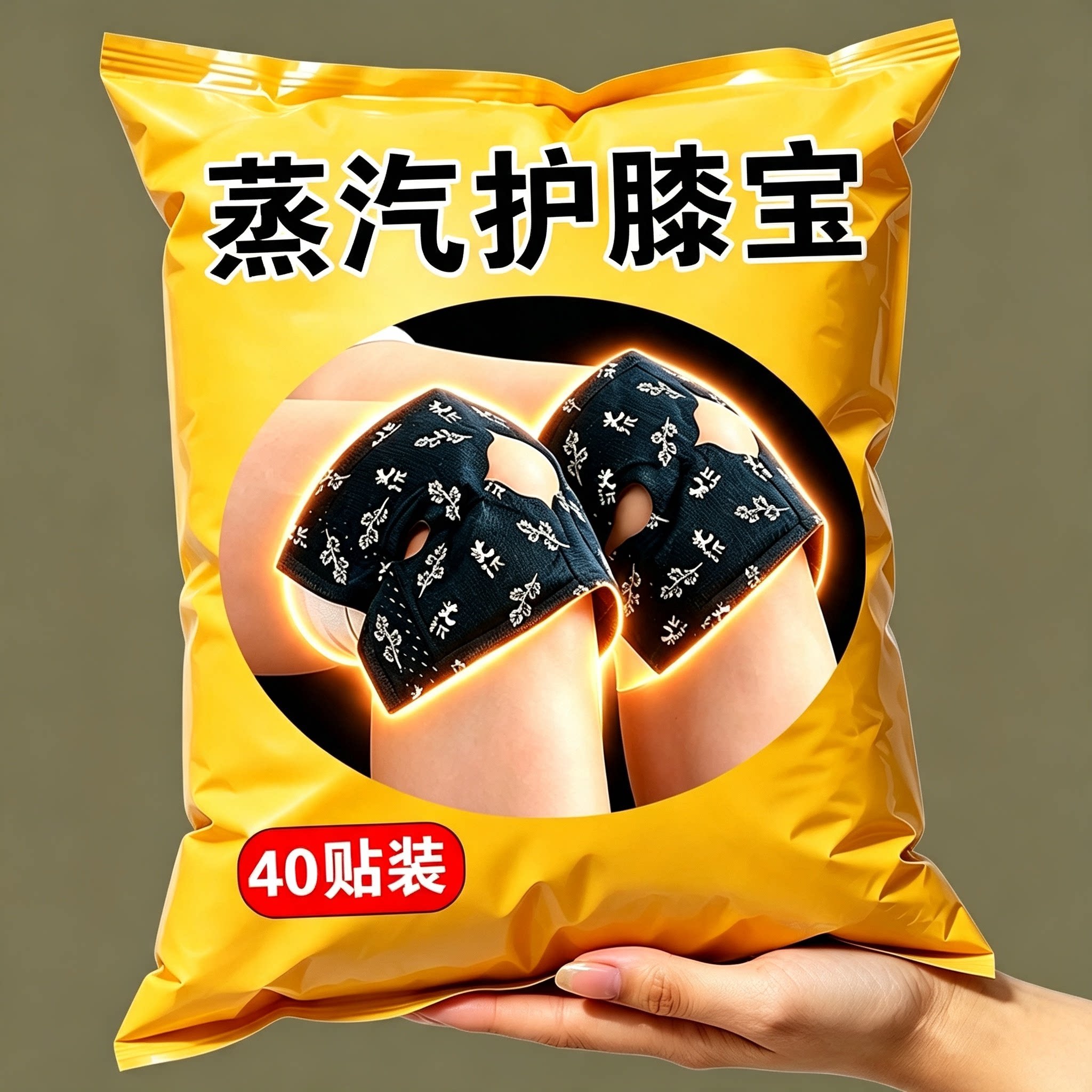 蕲艾热敷暖膝贴环绕弹力贴合养护