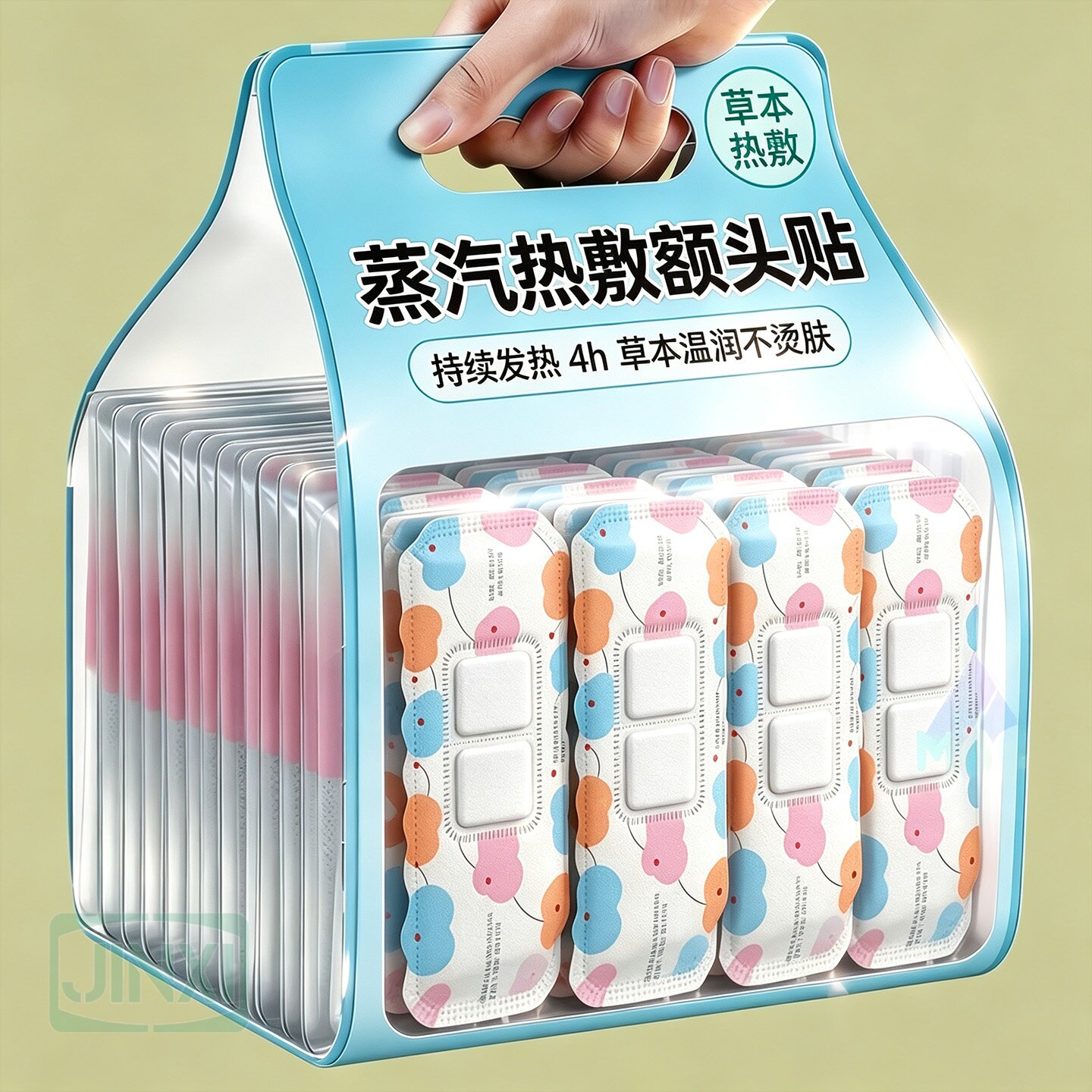 艾草生姜蒸汽热敷额头保暖贴