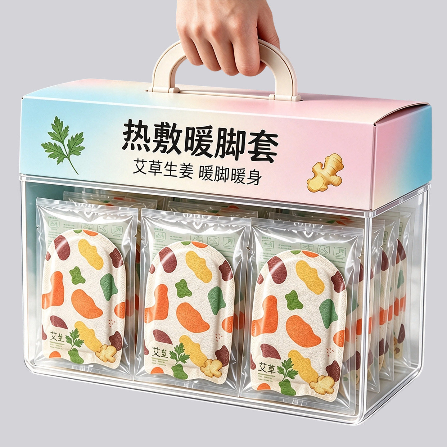 自发热【穿戴式暖脚宝】加长包裹