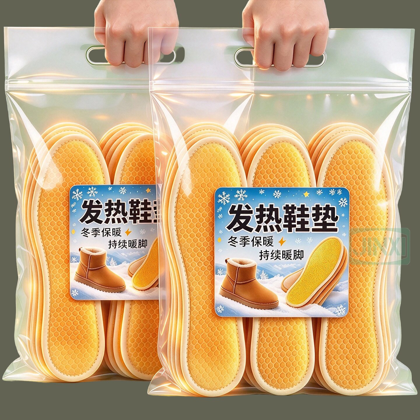 自发热免充电暖脚底鞋垫