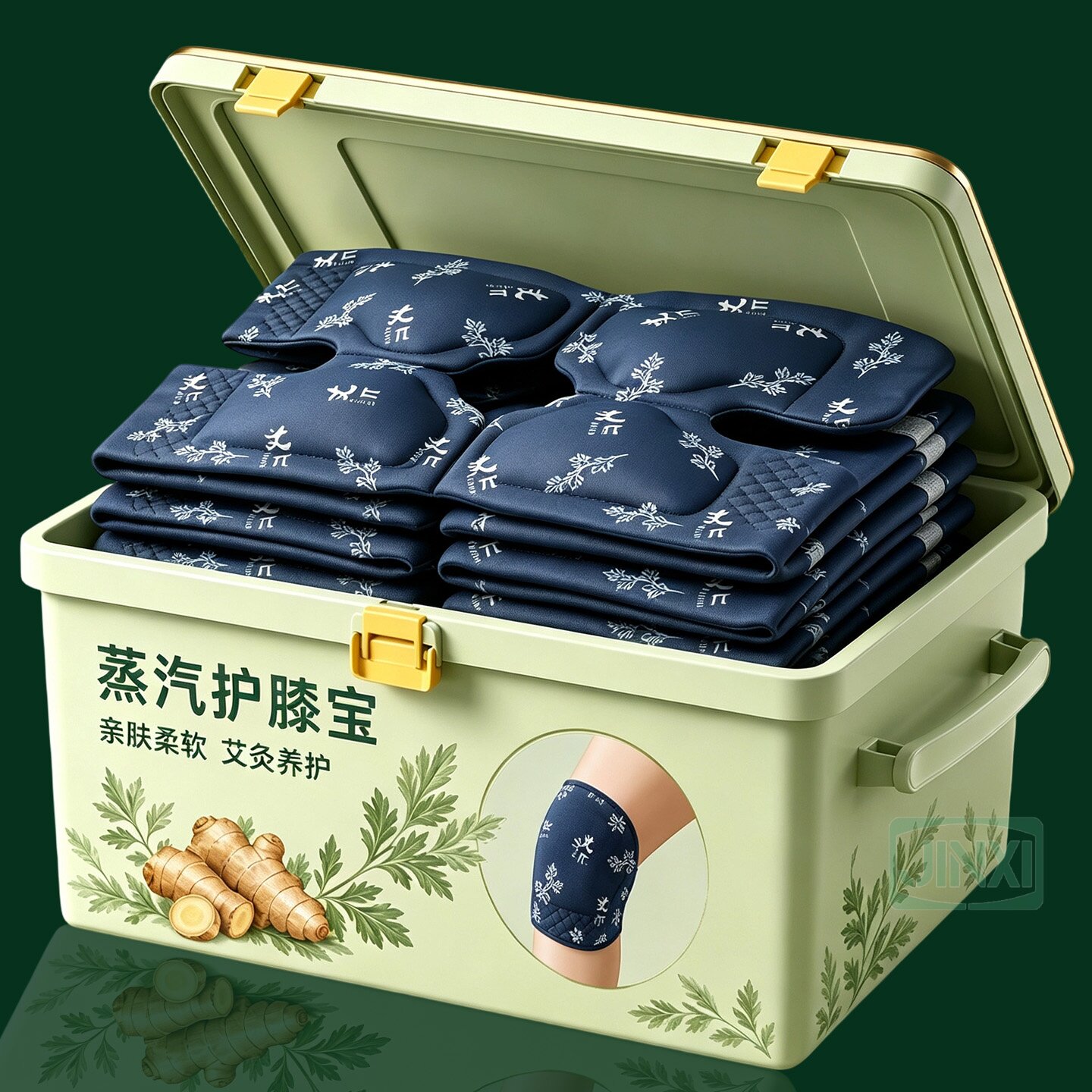 艾草自发热暖膝贴艾灸热敷护膝