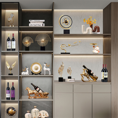 酒柜摆件红酒架创意餐厅装饰品客厅酒店民宿工艺品摆设高级感小众