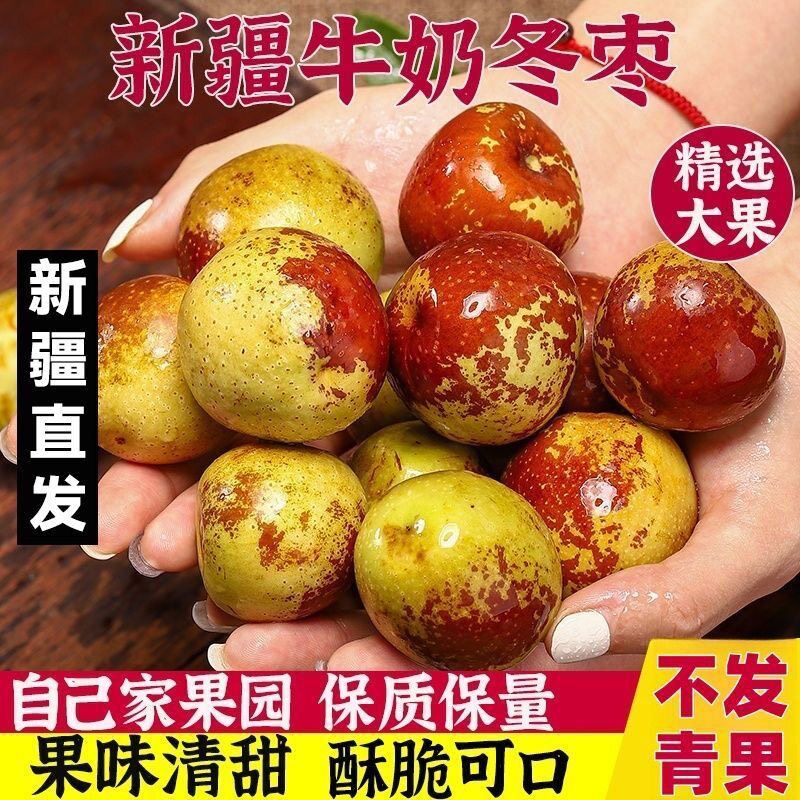 【现摘现发】戢牌新疆牛奶冬枣新鲜水果礼盒装特大冬枣脆甜孕妇吃