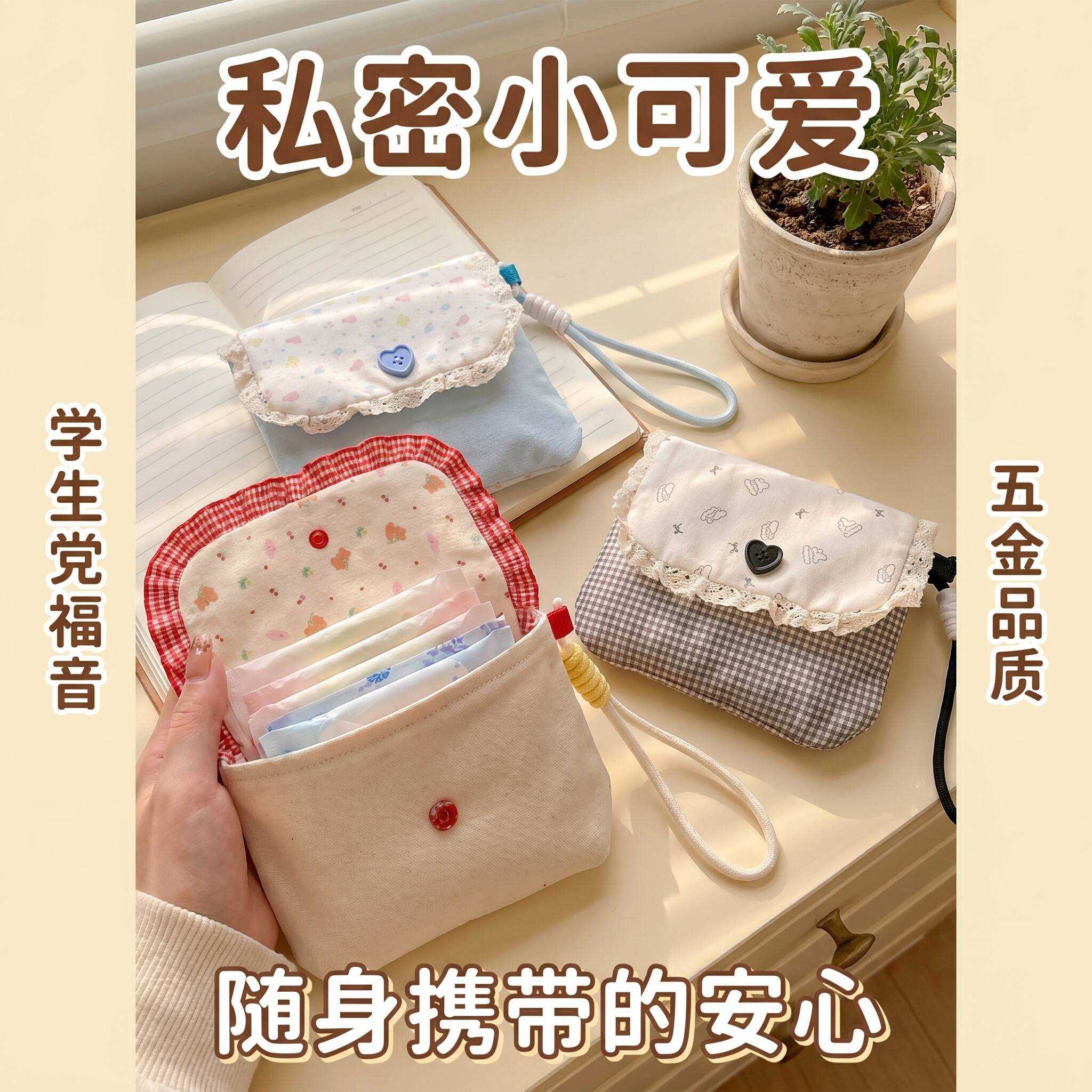 卫生巾收纳包学生便携小型姨妈巾专用少女装月经月事随身携带小包