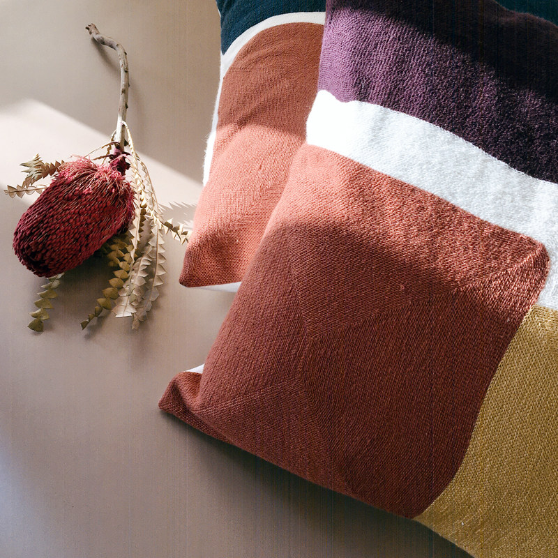 ins客厅纯棉布艺网红几何抱枕