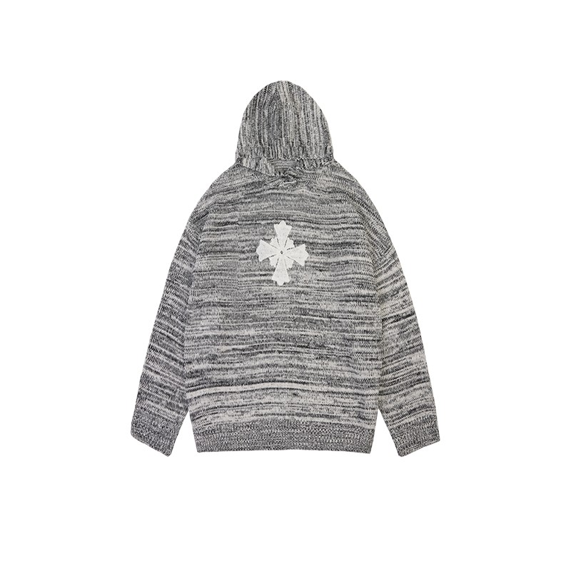 秒杀！ 毛衣女卫衣新品重工羊毛连帽百搭针织条纹上衣