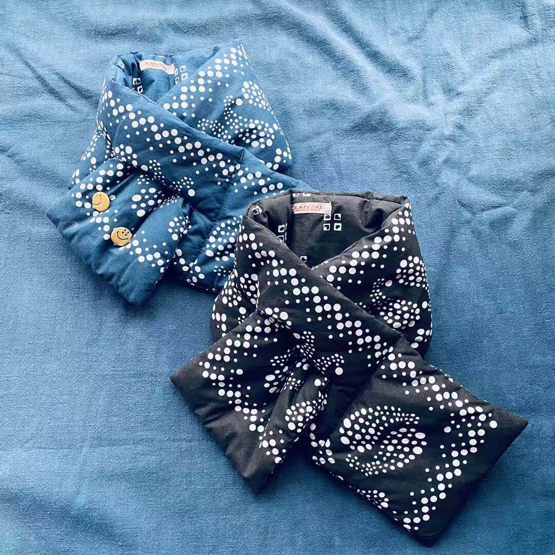 kapital 平田和宏新款日系腰果花加厚围脖复古潮百搭情侣款棉围巾