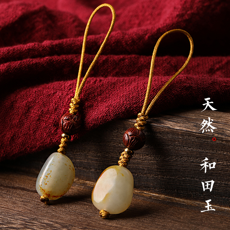 玉石籽料吊坠男女小挂饰手机链