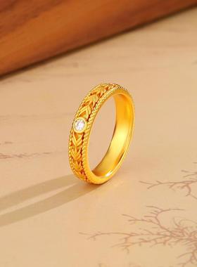 麦穗戒指女小众设计气质轻奢个性