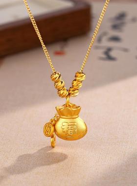 福袋六福珠吊坠项链女2024新款