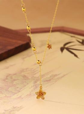 桃花转运珠吊坠项链女轻奢气质