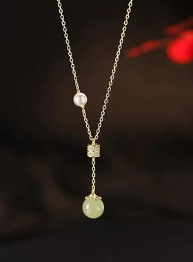 小蛮腰和田玉项链女流苏吊坠设计