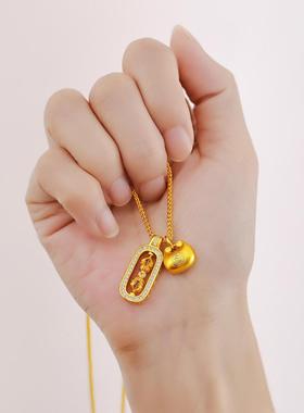 金刚杵小胖福吊坠项链女小众