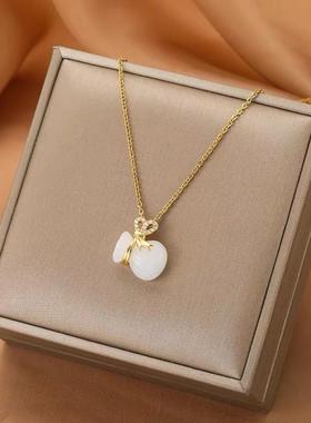 福袋项链女小众设计钱袋葫芦颈链